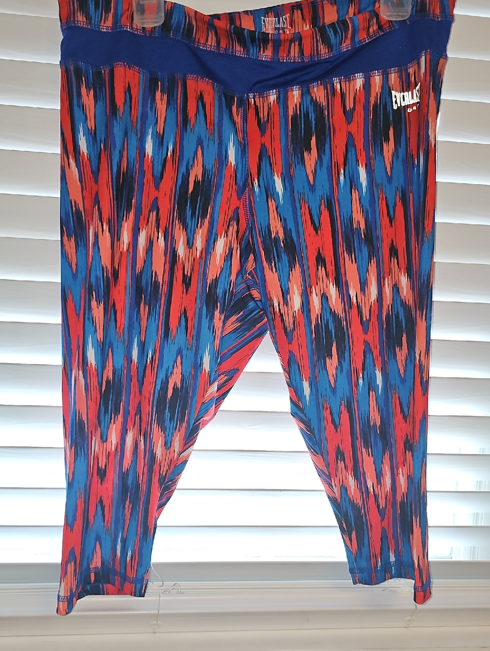 Everlast Blue, Red & Black Abstract Active Leggings
